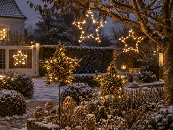 Stålstjerner i en julehave – leverandørens miljøinspiration