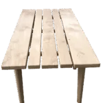 Havebord i massivt egetræ fra Topvirk, 150 × 89 cm – detalje 1