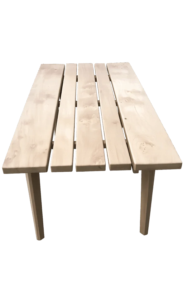 Havebord i massivt egetræ fra Topvirk, 150 × 89 cm – detalje 1