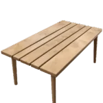 Havebord i massivt egetræ fra Topvirk, 150 × 89 cm – helhed