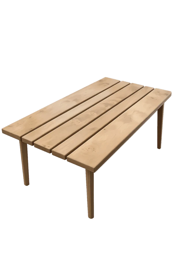 Havebord i massivt egetræ fra Topvirk, 150 × 89 cm – helhed