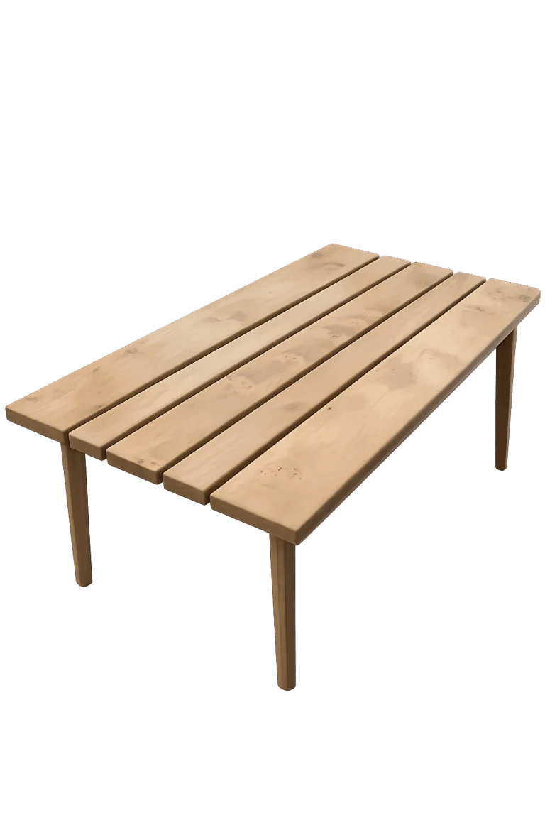 Havebord i massivt egetræ, 150 × 89 cm
