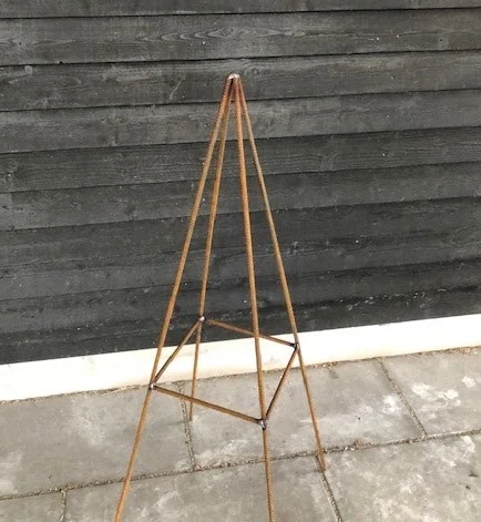 Juletræ i stål, 100 cm med rustikt udtryk